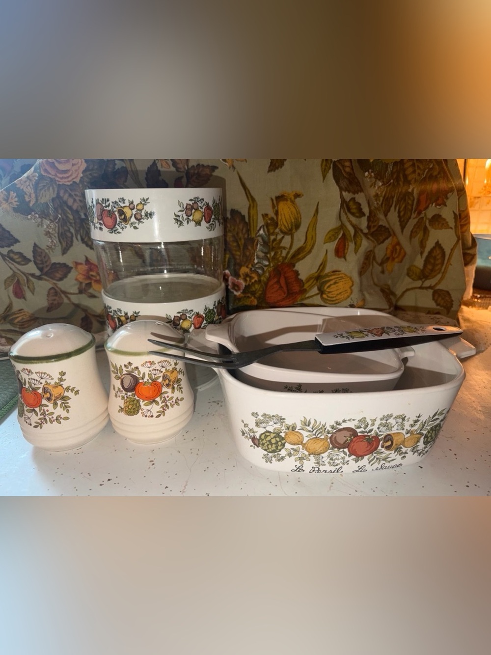 Vintage Spice of life Corning ware/ Pyrex